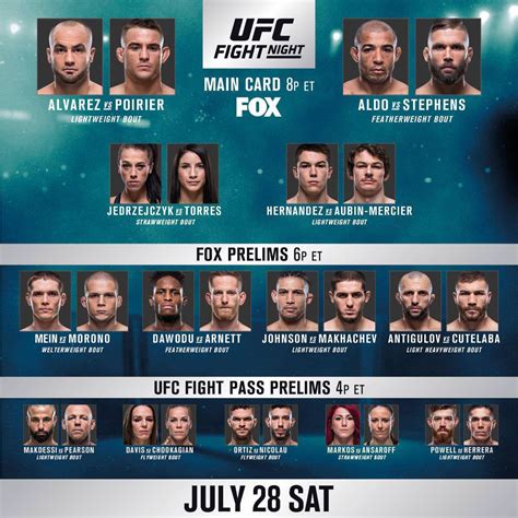 ufc fight card coming up